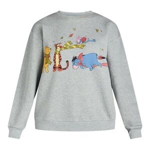 Disney Winnie the Pooh Fall Blustery Day Sweatshirt Tigger Eeyore Piglet Women’s